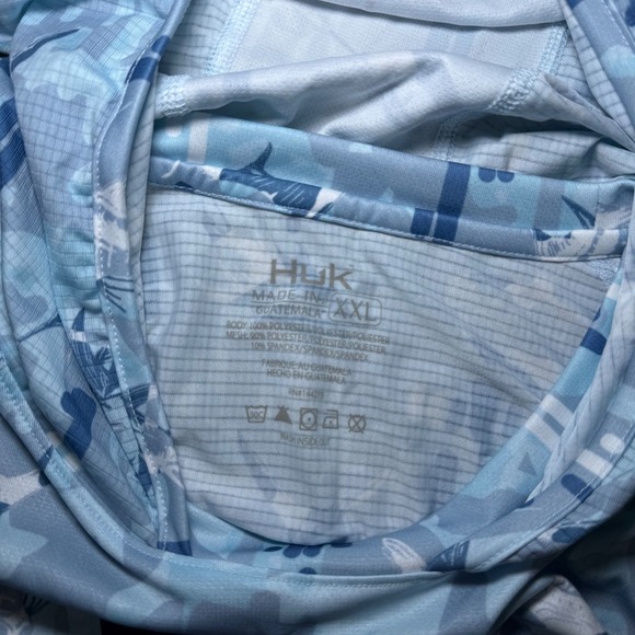 HUK Fishing Icon Apex Vert Hoodie Performance Marlin Camo UPF 50+ NWT Size 2XL - Picture 6 of 9